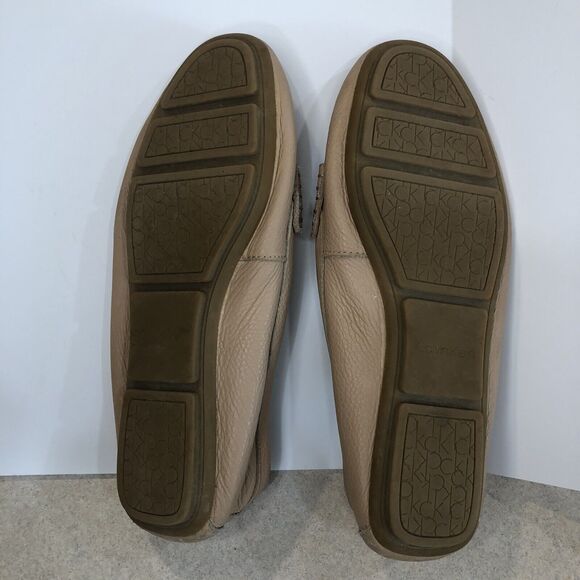 Calvin Klein - Leta Women's Leather Moccasin Size 8.5 Bone Color - Picture 6 of 6